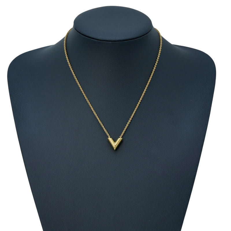 Louis Vuitton Essential V Necklace - Gold Plated - 34071 