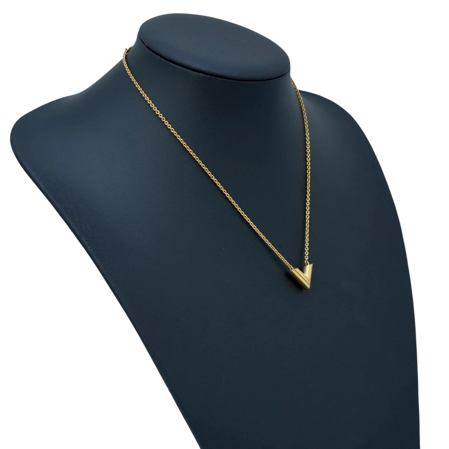 Louis Vuitton Essential V Necklace - Gold Plated - 34071 