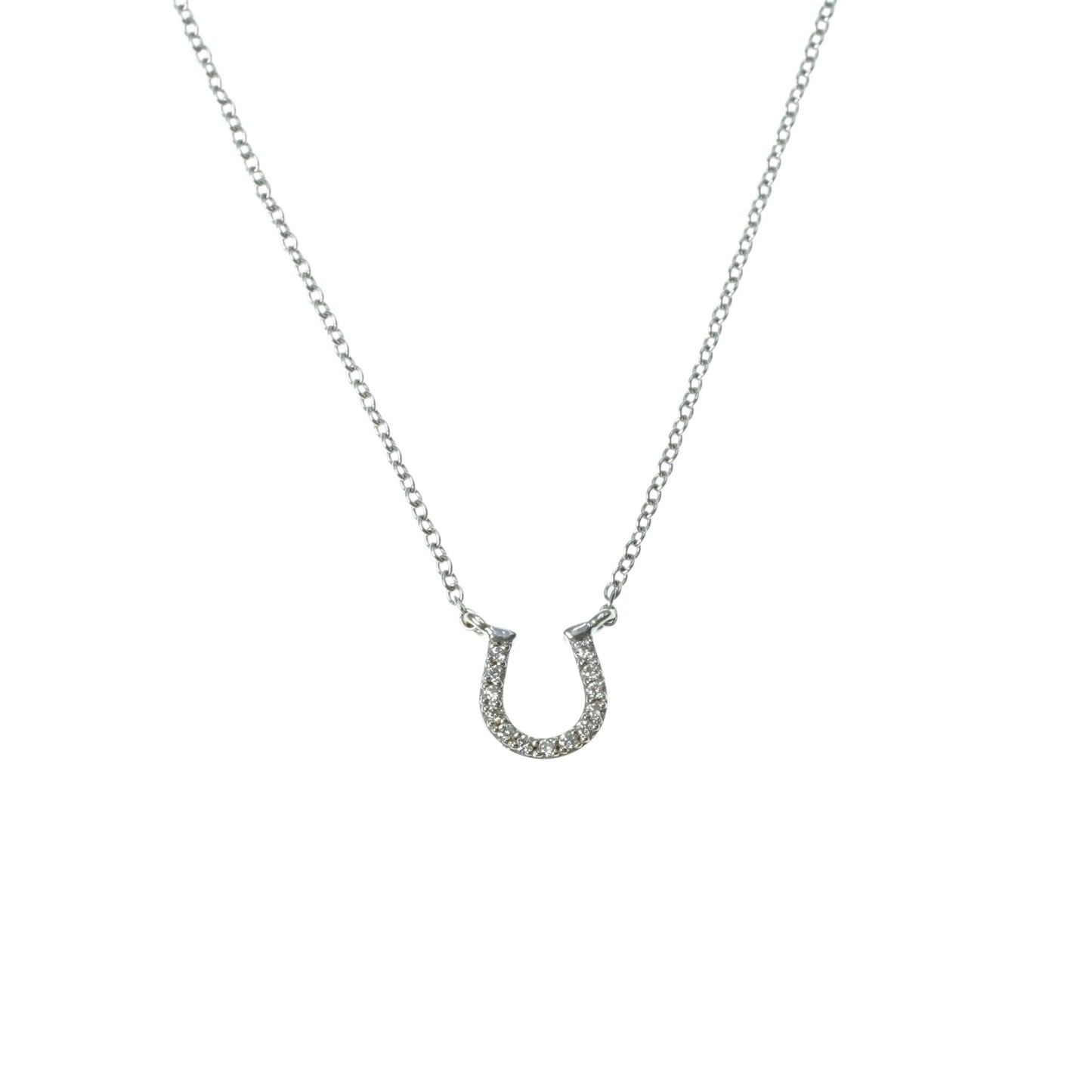 Tiffany ホースシュー ダイヤモンド ネックレス - 18KWG