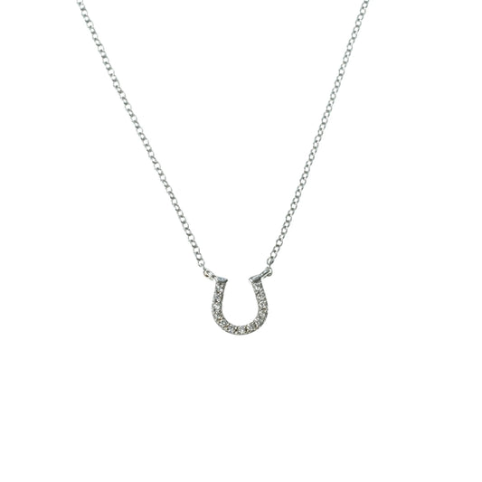 Tiffany Horseshoe Diamond Necklace - 18K White Gold 