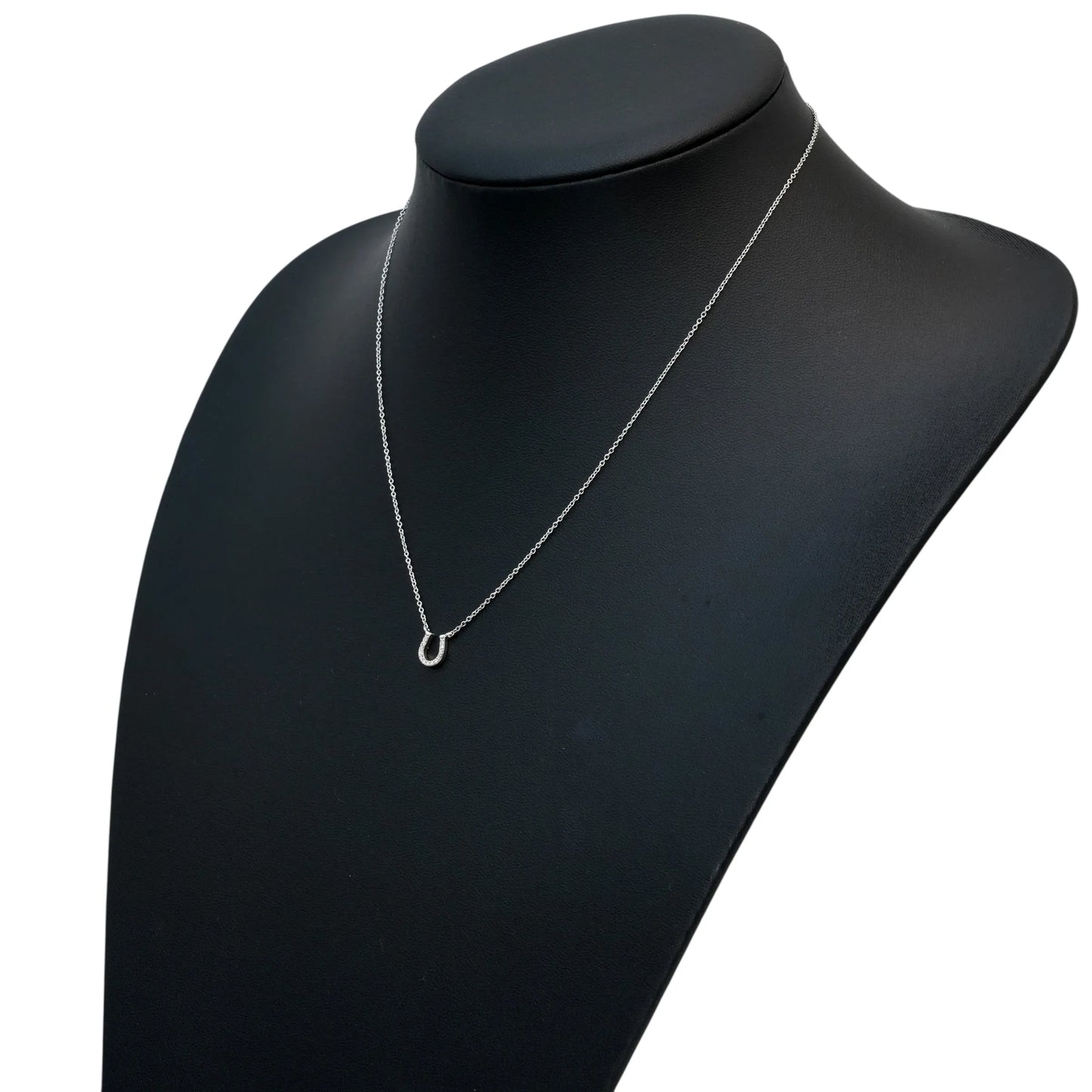 Tiffany ホースシュー ダイヤモンド ネックレス - 18KWG