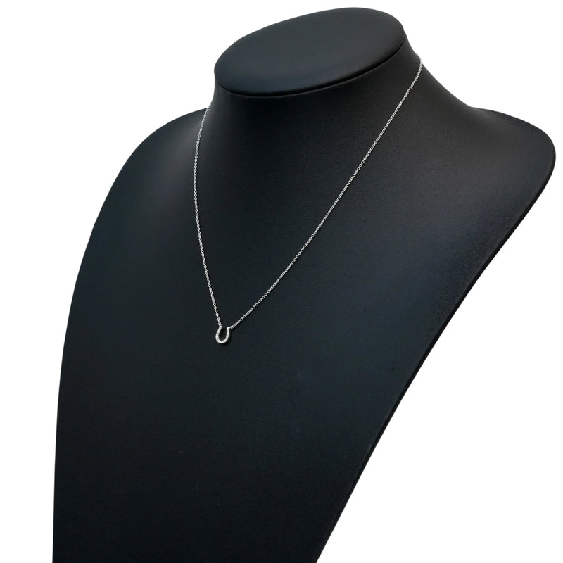 Tiffany ホースシュー ダイヤモンド ネックレス - 18KWG