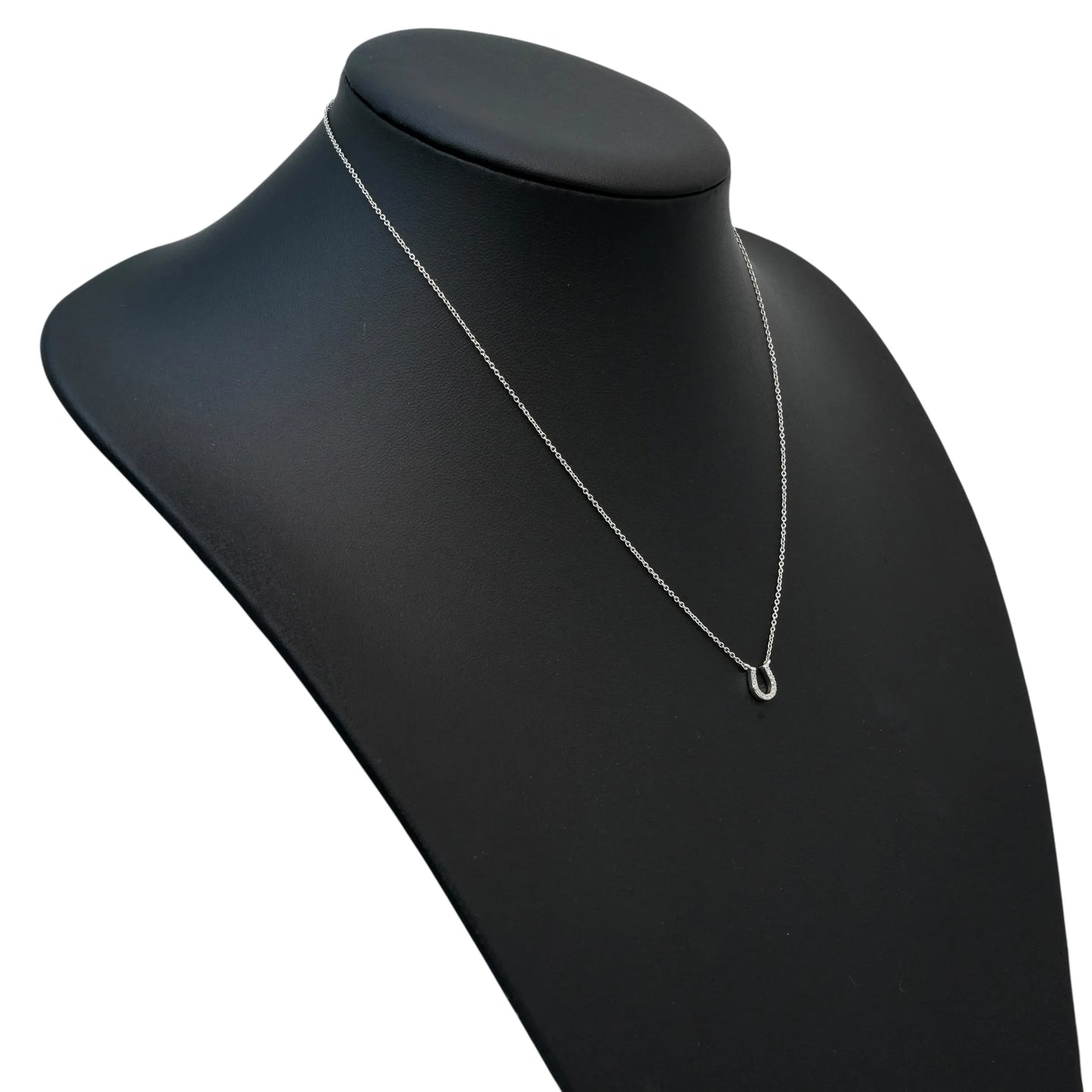 Tiffany ホースシュー ダイヤモンド ネックレス - 18KWG