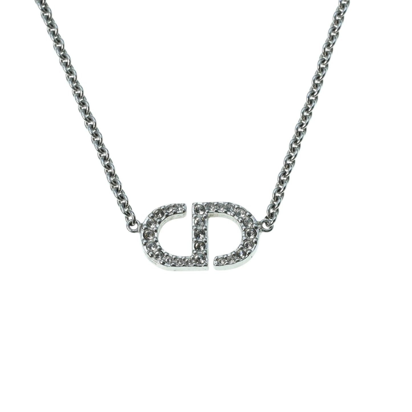 Dior Petty CD Rhinestone Necklace - Metal - 34224 