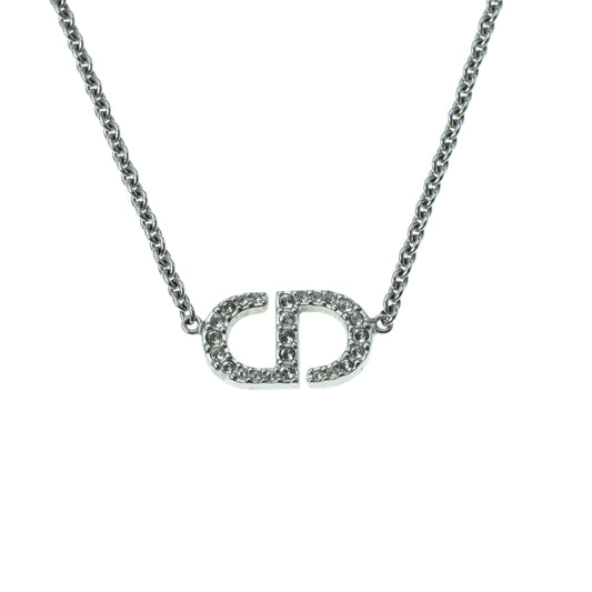 Dior Petty CD Rhinestone Necklace - Metal - 34224 