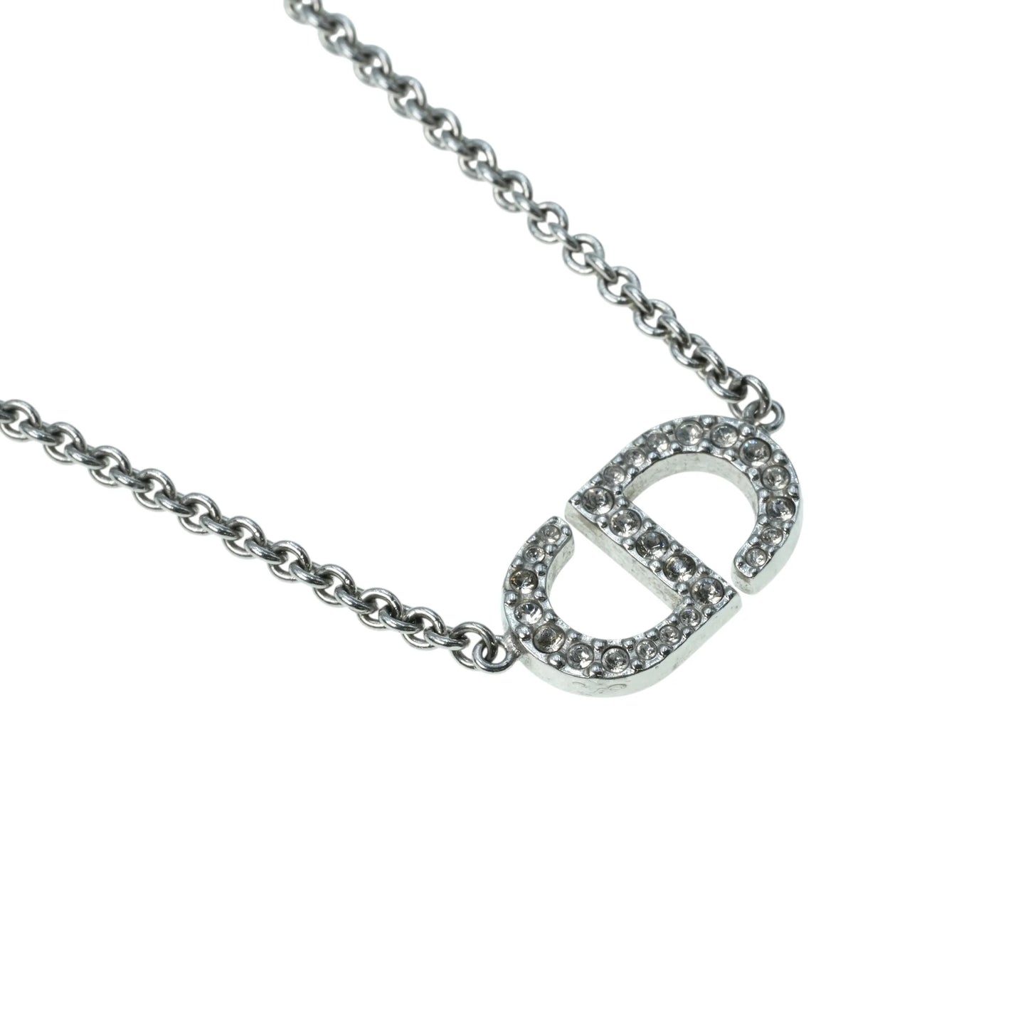 Dior Petty CD Rhinestone Necklace - Metal - 34224 