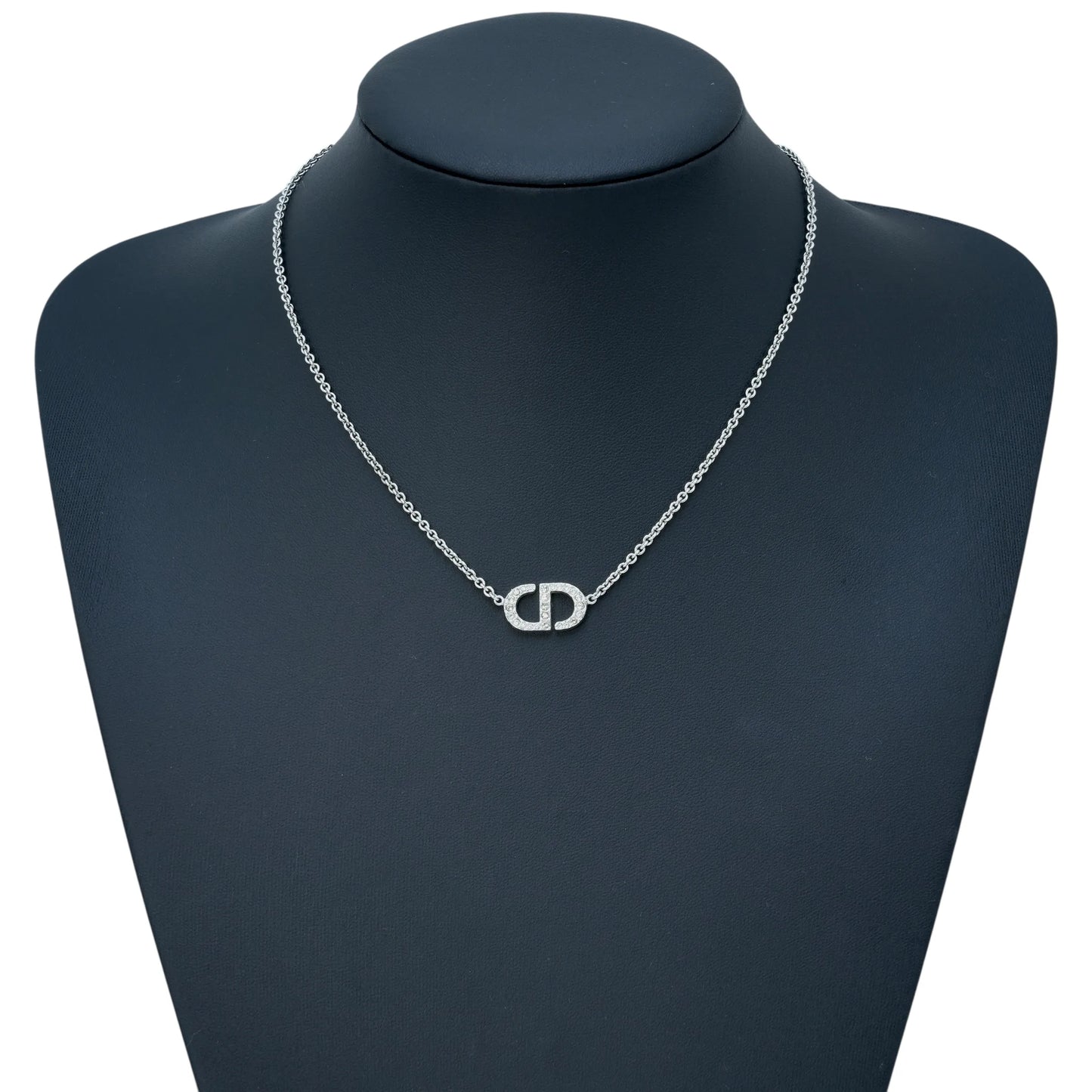 Dior Petty CD Rhinestone Necklace - Metal - 34224 