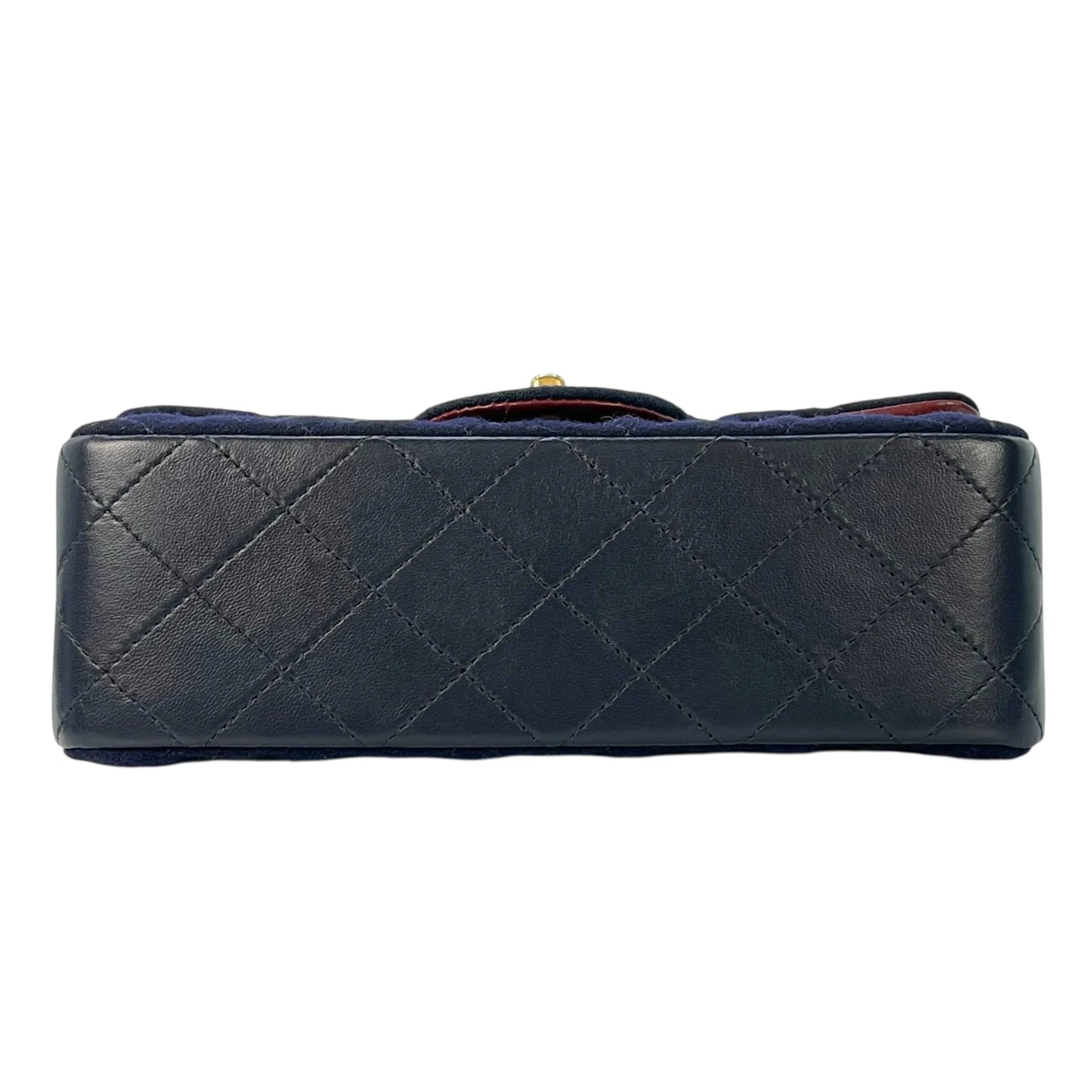 CHANEL Matelassé Wool Paris-Hamburg 2018-2019 Collection Mini Shoulder Bag - Navy 