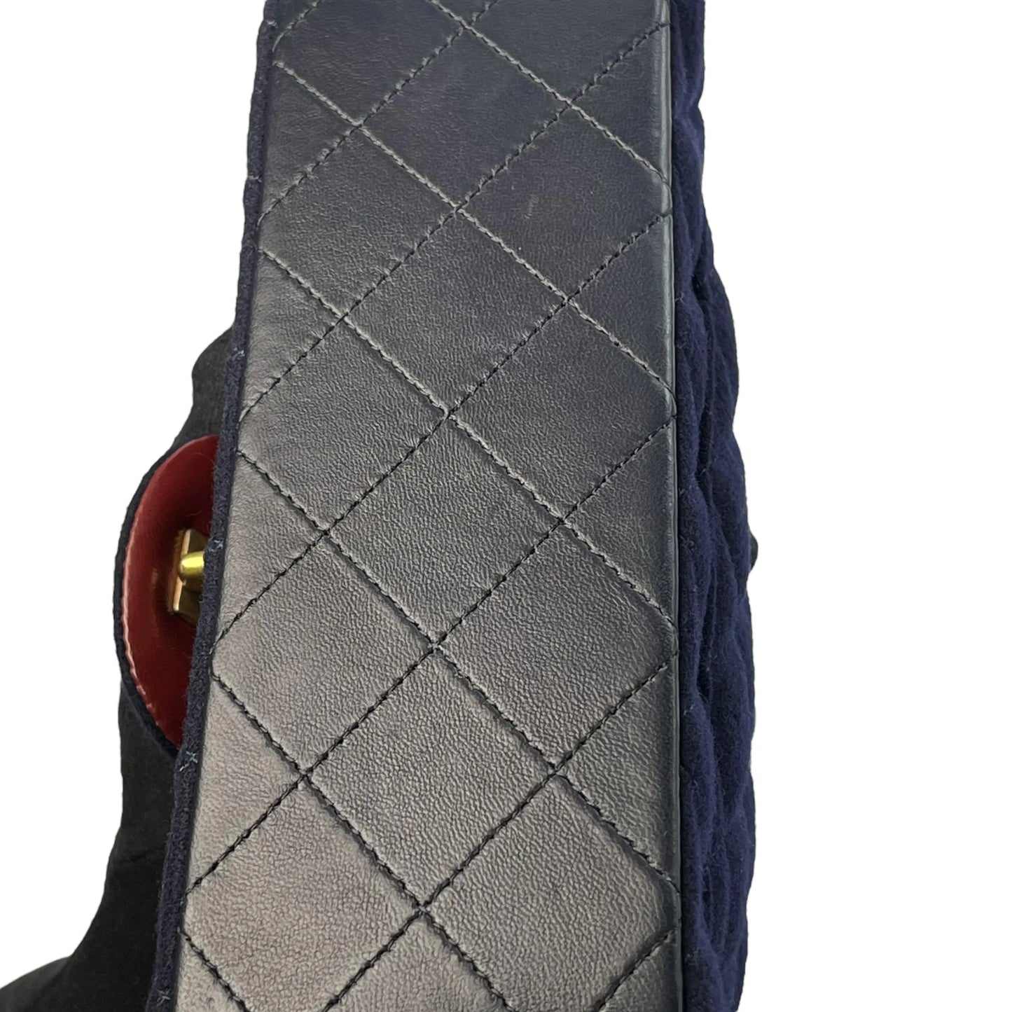 CHANEL Matelassé Wool Paris-Hamburg 2018-2019 Collection Mini Shoulder Bag - Navy 