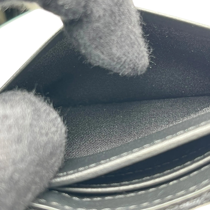 Dior Saddle Oblique Jacquard Calfskin Compact Wallet - Black 