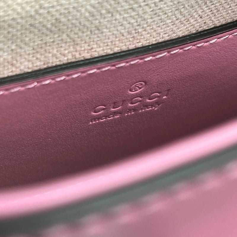 GUCCI Bamboo Mini Handbag Shoulder Bag Backpack - Pink 