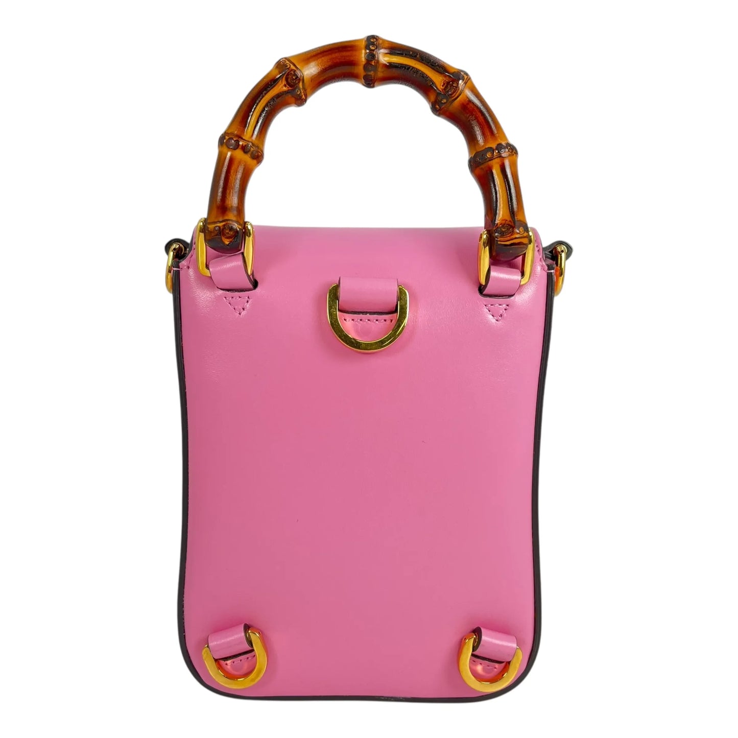 GUCCI Bamboo Mini Handbag Shoulder Bag Backpack - Pink 
