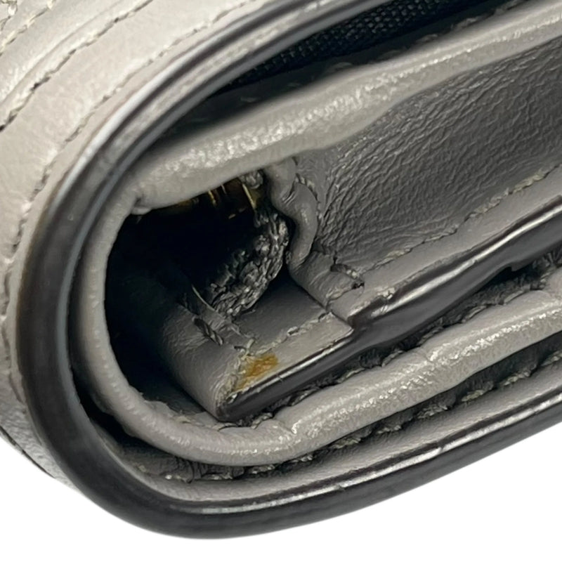 GUCCI GG Matelasse Bifold Compact Wallet - Gray 