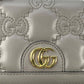 GUCCI GG Matelasse Bifold Compact Wallet - Gray 