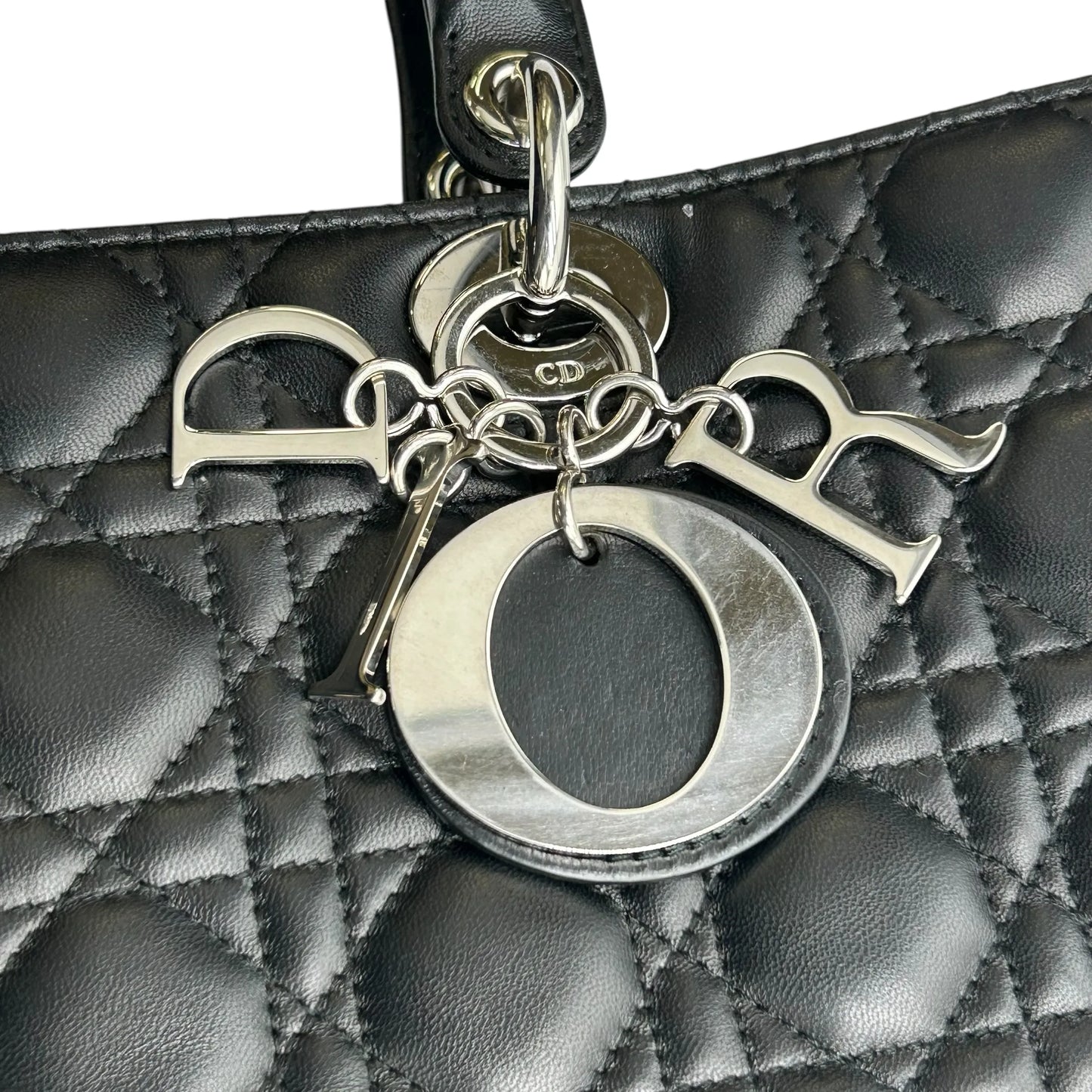 Dior Lady Dior Large Lambskin Cannage - Black 