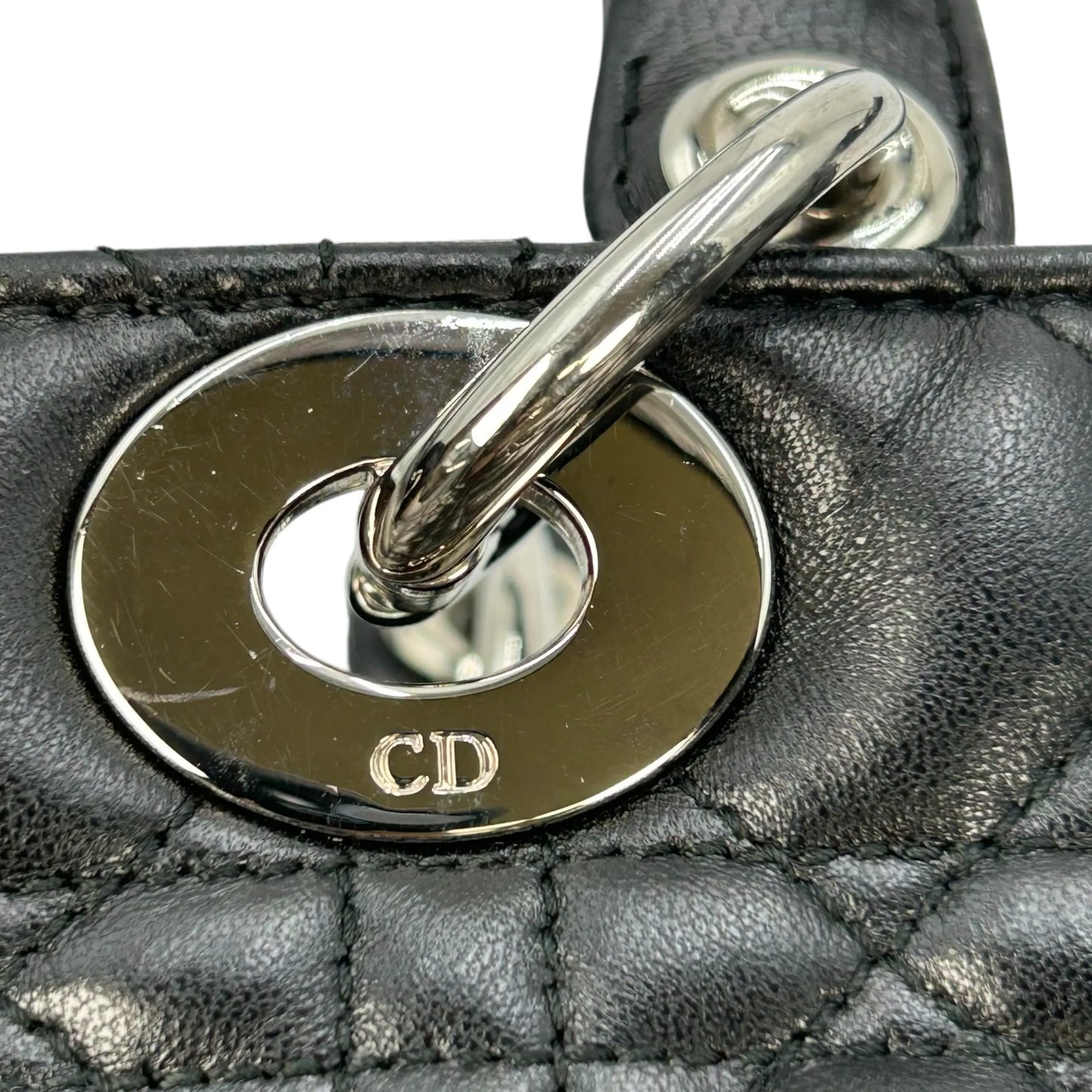 Dior Lady Dior Large Lambskin Cannage - Black 