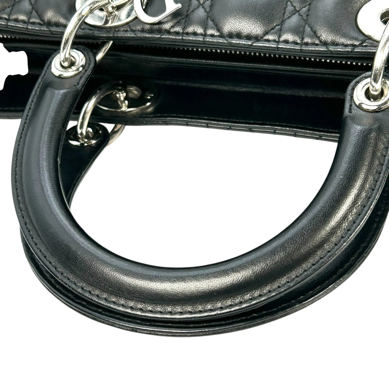 Dior Lady Dior Large Lambskin Cannage - Black 