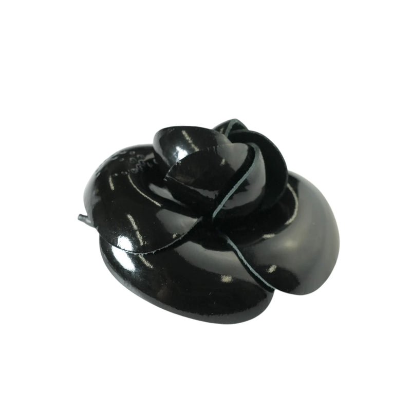 CHANEL カメリア モチーフ ブローチ - ブラック - エナメル