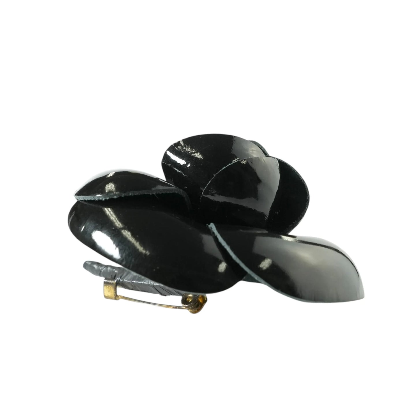 CHANEL カメリア モチーフ ブローチ - ブラック - エナメル