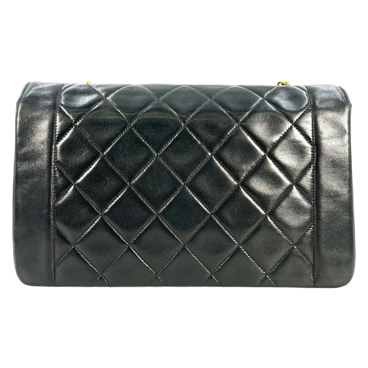 CHANEL Diana 25 Lambskin Shoulder Bag - Black 