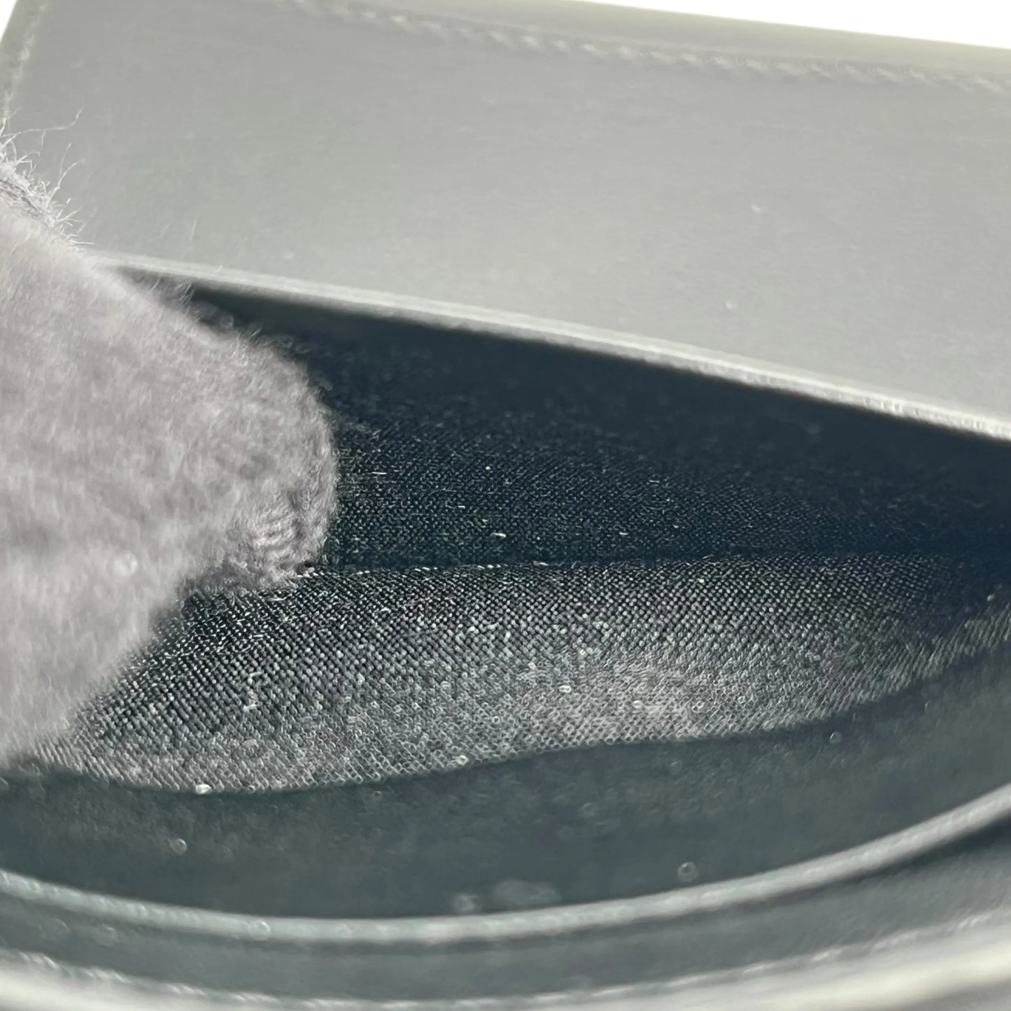 CELINE Triomphe Embossed Small Tri-Fold Compact Wallet - Black 