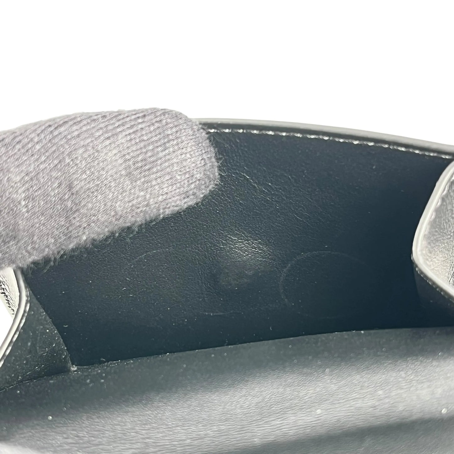 CELINE Triomphe Embossed Small Tri-Fold Compact Wallet - Black 