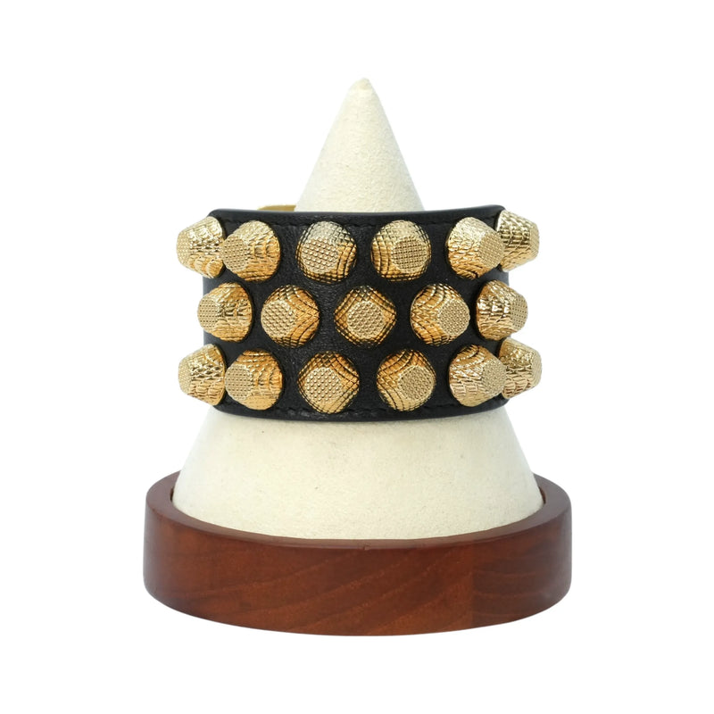 BALENCIAGA アリーナ スリーロウ GGH ブレスレット - ブラック