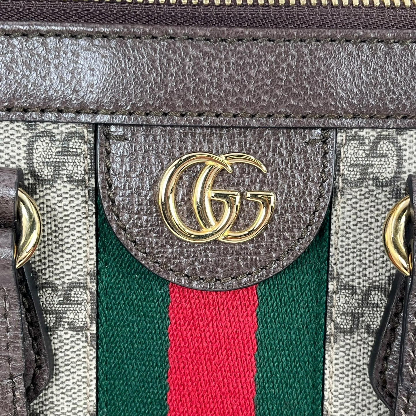 GUCCI オフディア GG スプリーム ラージ トートバッグ - ブラウン
