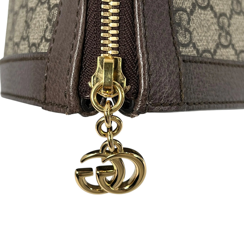 GUCCI オフディア GG スプリーム ラージ トートバッグ - ブラウン