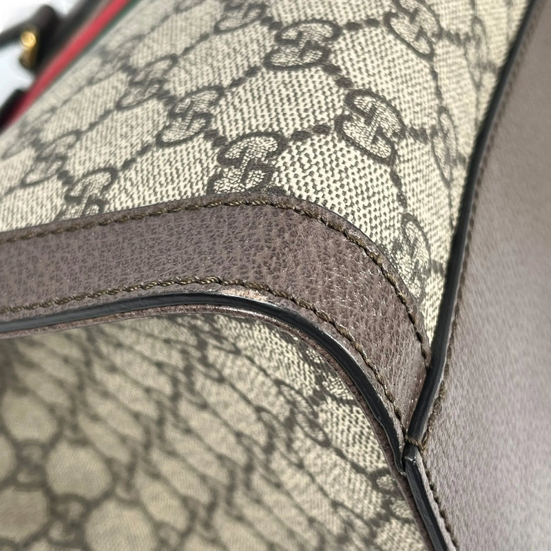 GUCCI オフディア GG スプリーム ラージ トートバッグ - ブラウン