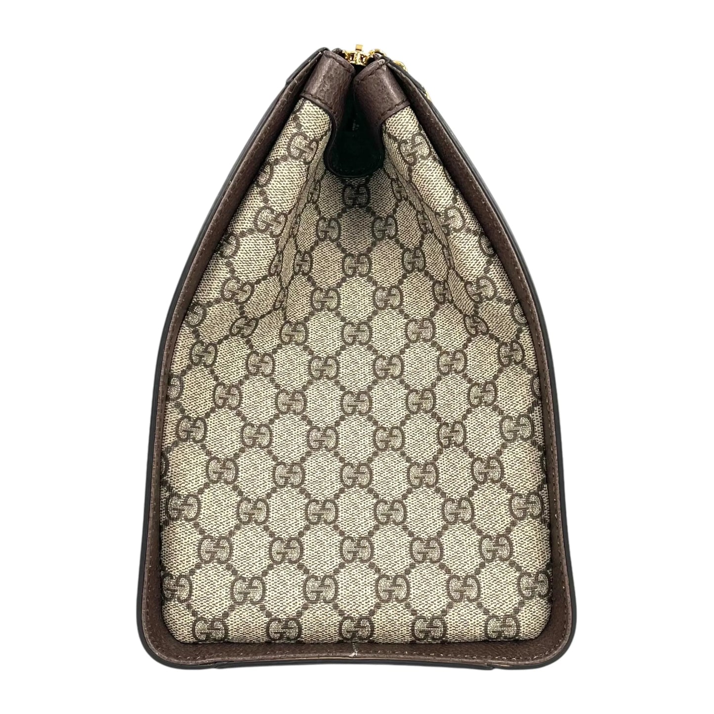 GUCCI オフディア GG スプリーム ラージ トートバッグ - ブラウン