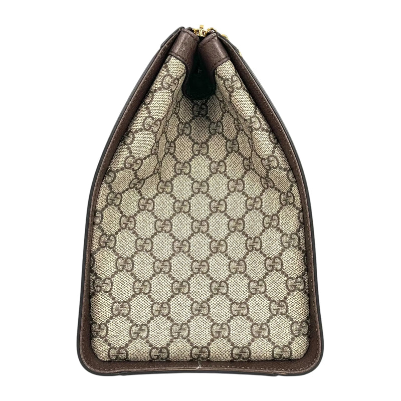 GUCCI オフディア GG スプリーム ラージ トートバッグ - ブラウン