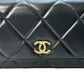 CHANEL 19 Lambskin Chain Wallet - Black 