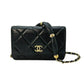 CHANEL 19 Lambskin Chain Wallet - Black 