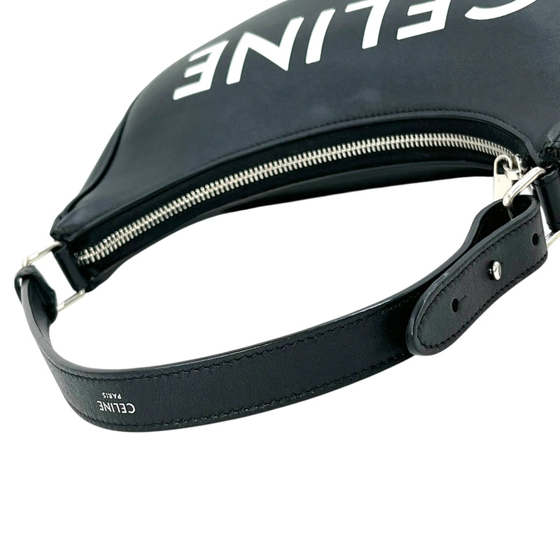 CELINE Ava Leather One-Shoulder Bag - Black 