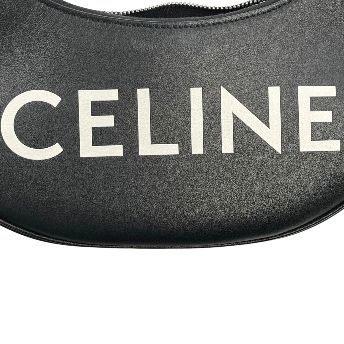 CELINE Ava Leather One-Shoulder Bag - Black 
