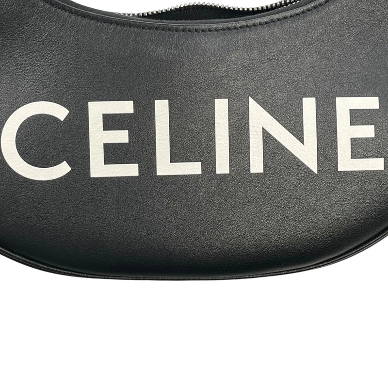 CELINE Ava Leather One-Shoulder Bag - Black 