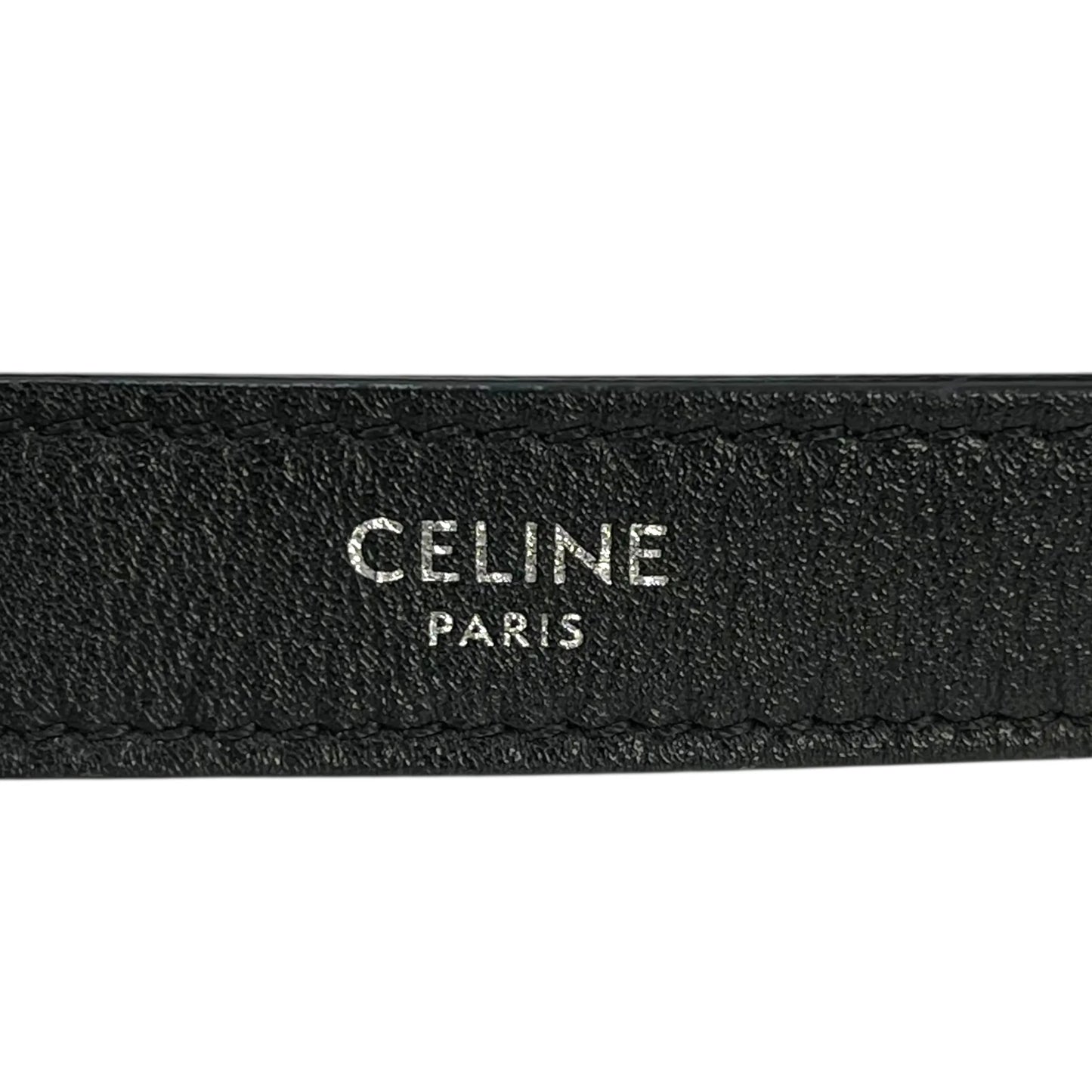 CELINE Ava Leather One-Shoulder Bag - Black 