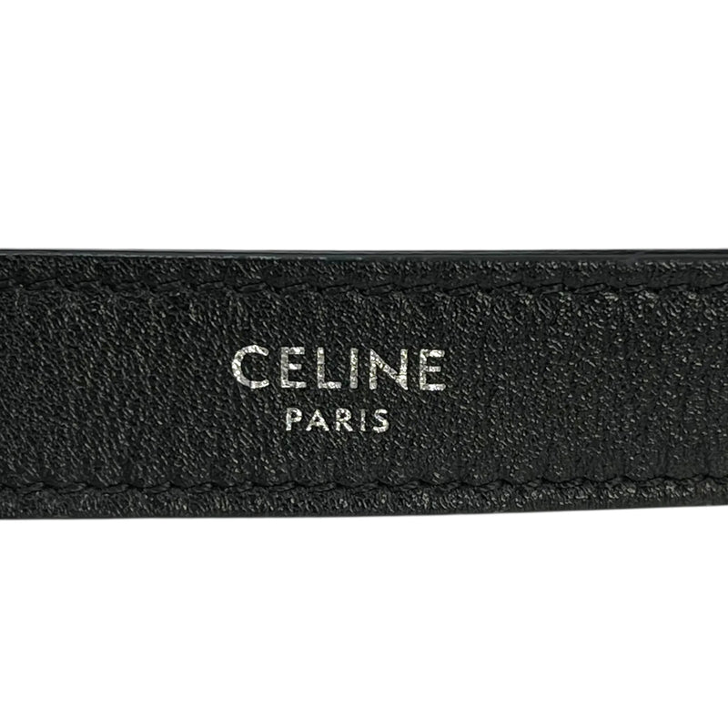 CELINE Ava Leather One-Shoulder Bag - Black 