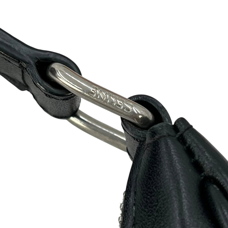 CELINE Ava Leather One-Shoulder Bag - Black 