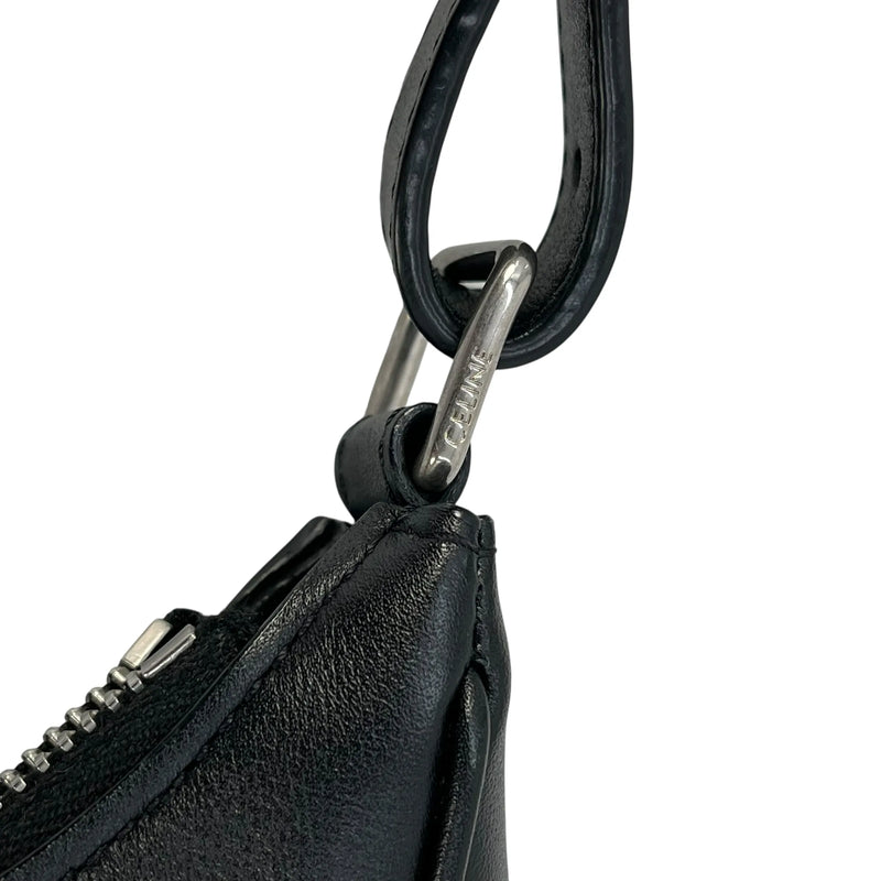 CELINE Ava Leather One-Shoulder Bag - Black 