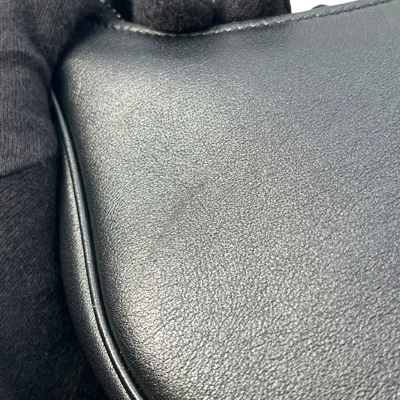 CELINE Ava Leather One-Shoulder Bag - Black 