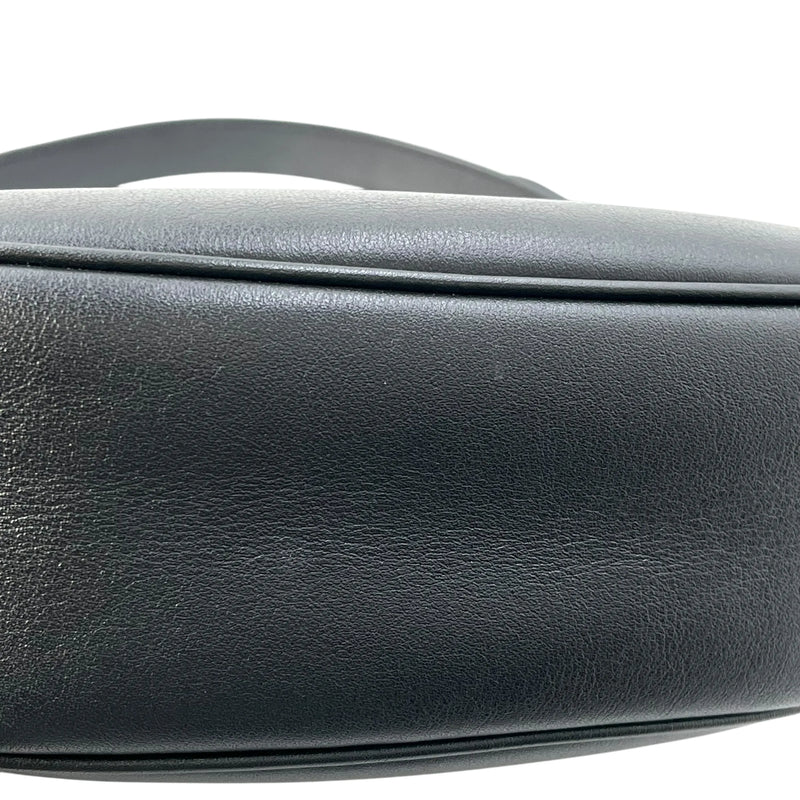 CELINE Ava Leather One-Shoulder Bag - Black 