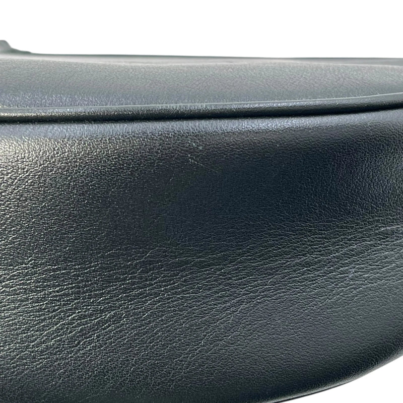 CELINE Ava Leather One-Shoulder Bag - Black 