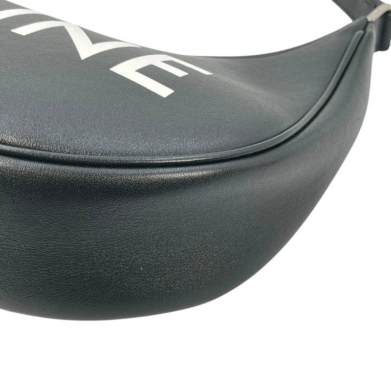 CELINE Ava Leather One-Shoulder Bag - Black 