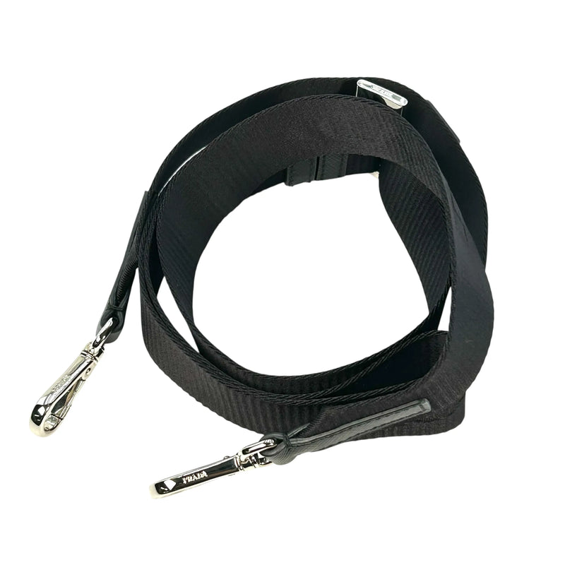 PRADA Re-Nylon Saffiano Leather Shoulder Bag - Black 