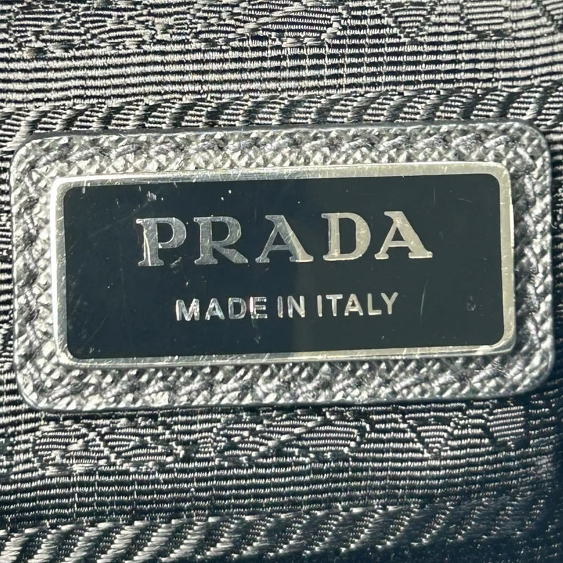 PRADA Re-Nylon Saffiano Leather Shoulder Bag - Black 