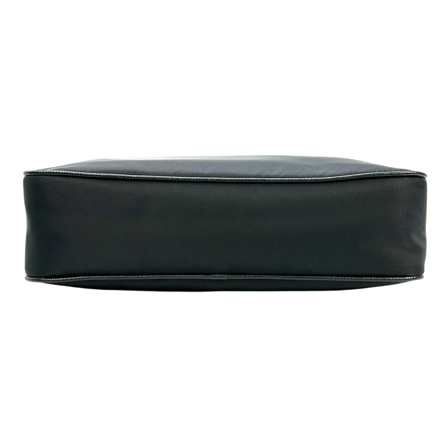 PRADA Re-Nylon Saffiano Leather Shoulder Bag - Black 