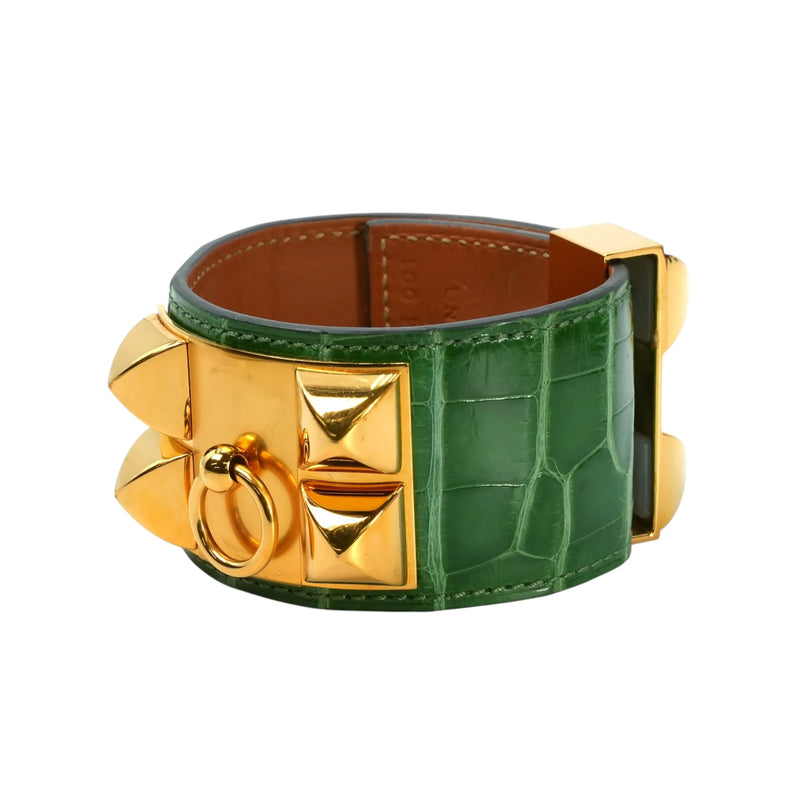 Hermès コリエ・ド・シアン アクセサリー ブレスレット Y刻印（2020年）- グリーン × ゴールド