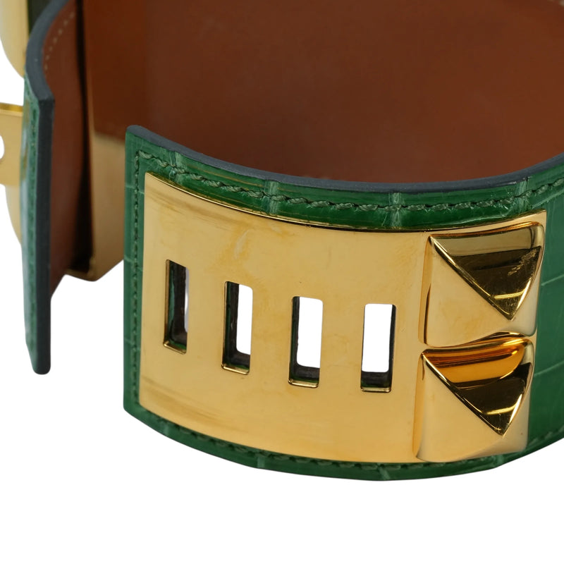 Hermès コリエ・ド・シアン アクセサリー ブレスレット Y刻印（2020年）- グリーン × ゴールド